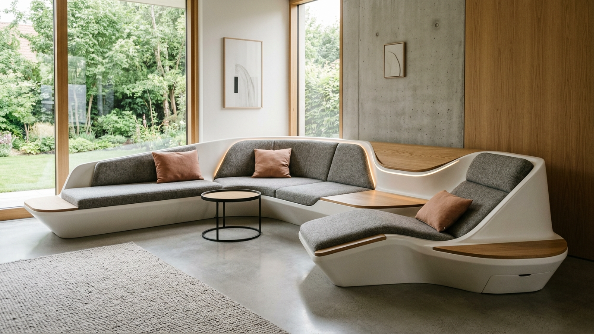 Furniture that is built together, not added separately