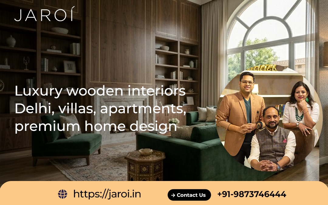 Luxury wooden interiors Delhi, villas, apartments, premium home design