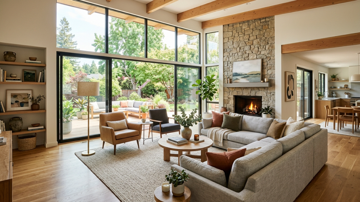 Want a living room that feels open but still complete